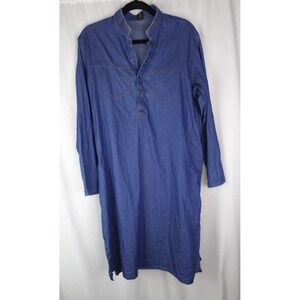 Junaid Jamshed Pakistani MEN Small Denim Regular Fit‎ Shirt EUC